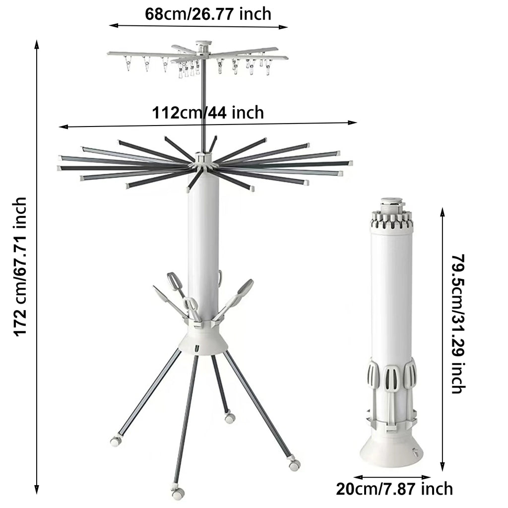 Sèche-linge pliable sur pied Pieuvre T1