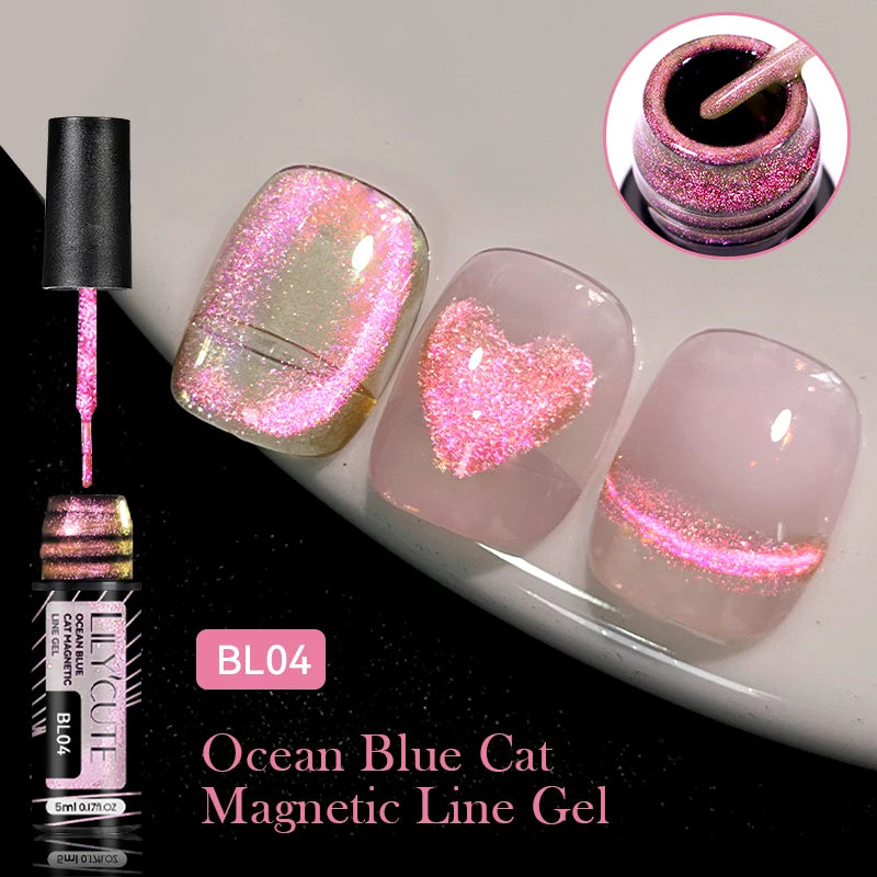 LILYCUTE 7ml 9D chat magnétique Gel vernis à ongles aimant irisé Semi Permanent tremper UV LED manucure pour Nail Art Gel vernis