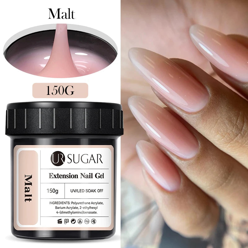 UR SUGAR 150g Gel de gelée Gel d'extension d'ongle blanc laiteux nu rose Construction rapide UV ongles Gels durs Gel de Construction auto-nivelant