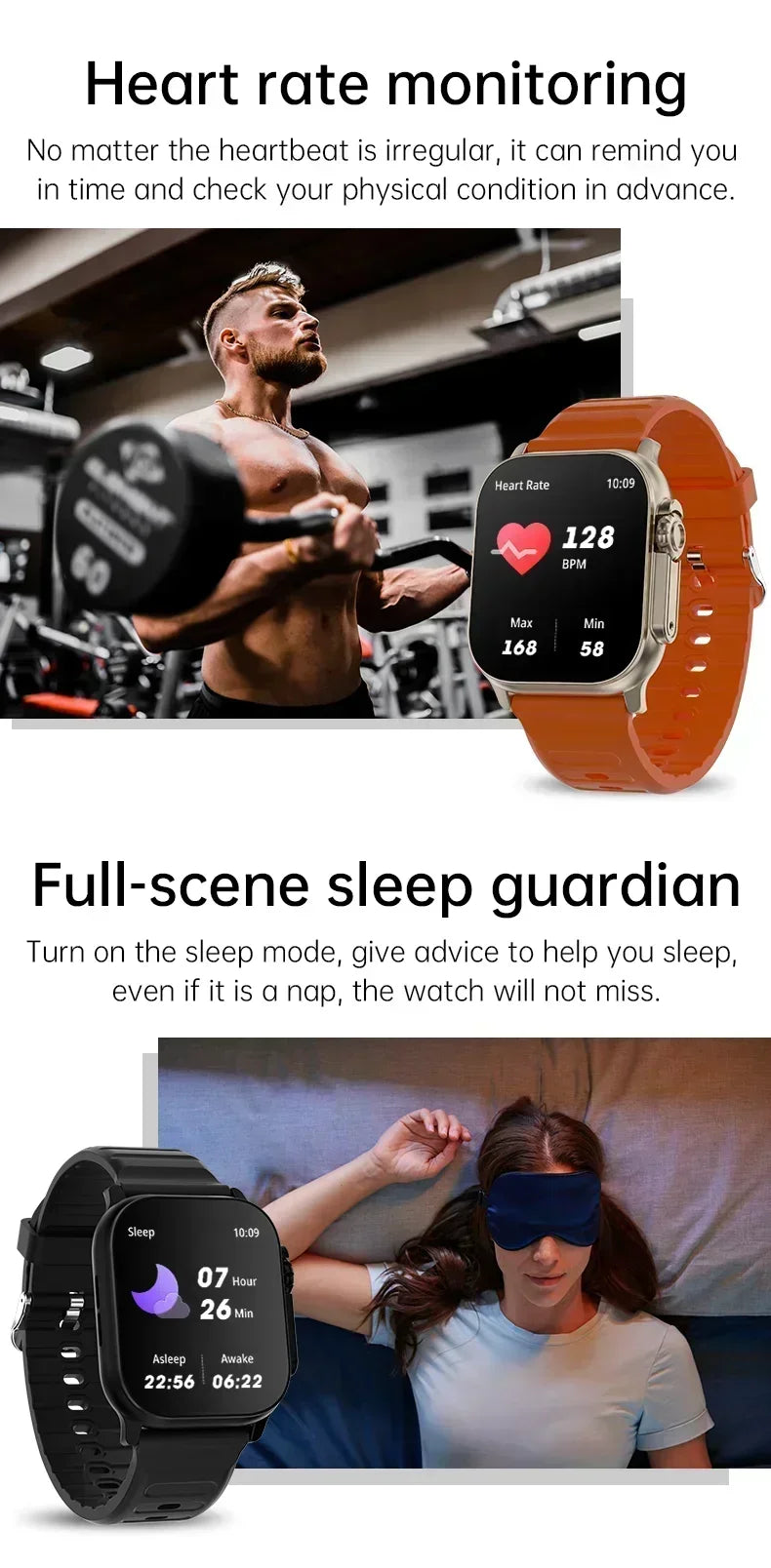 Nouvelle montre intelligente 9 Ultra Gen 2 montre Ultra IWO montre Ultra NFC Smartwatch série 9 appel Bluetooth 2.2 pouces montre de Fitness sans fil