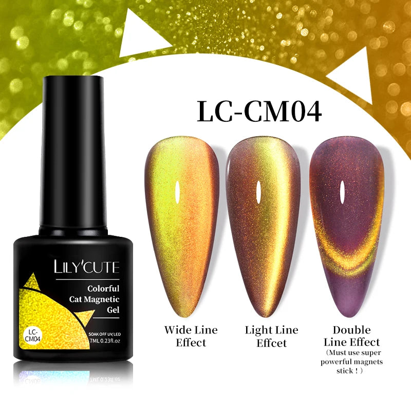 LILYCUTE 7ml 9D chat magnétique Gel vernis à ongles aimant irisé Semi Permanent tremper UV LED manucure pour Nail Art Gel vernis