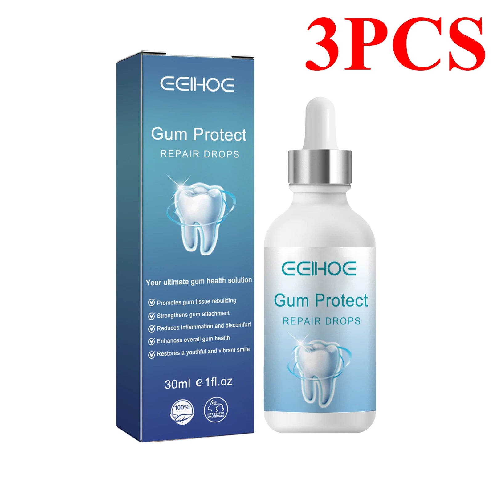 Sérum de réparation rapide des gencives, soulage efficacement l'allergie dentaire, carie dentaire, nettoyage des dents, dentifrice, soulage les gouttes de dommages dentaires