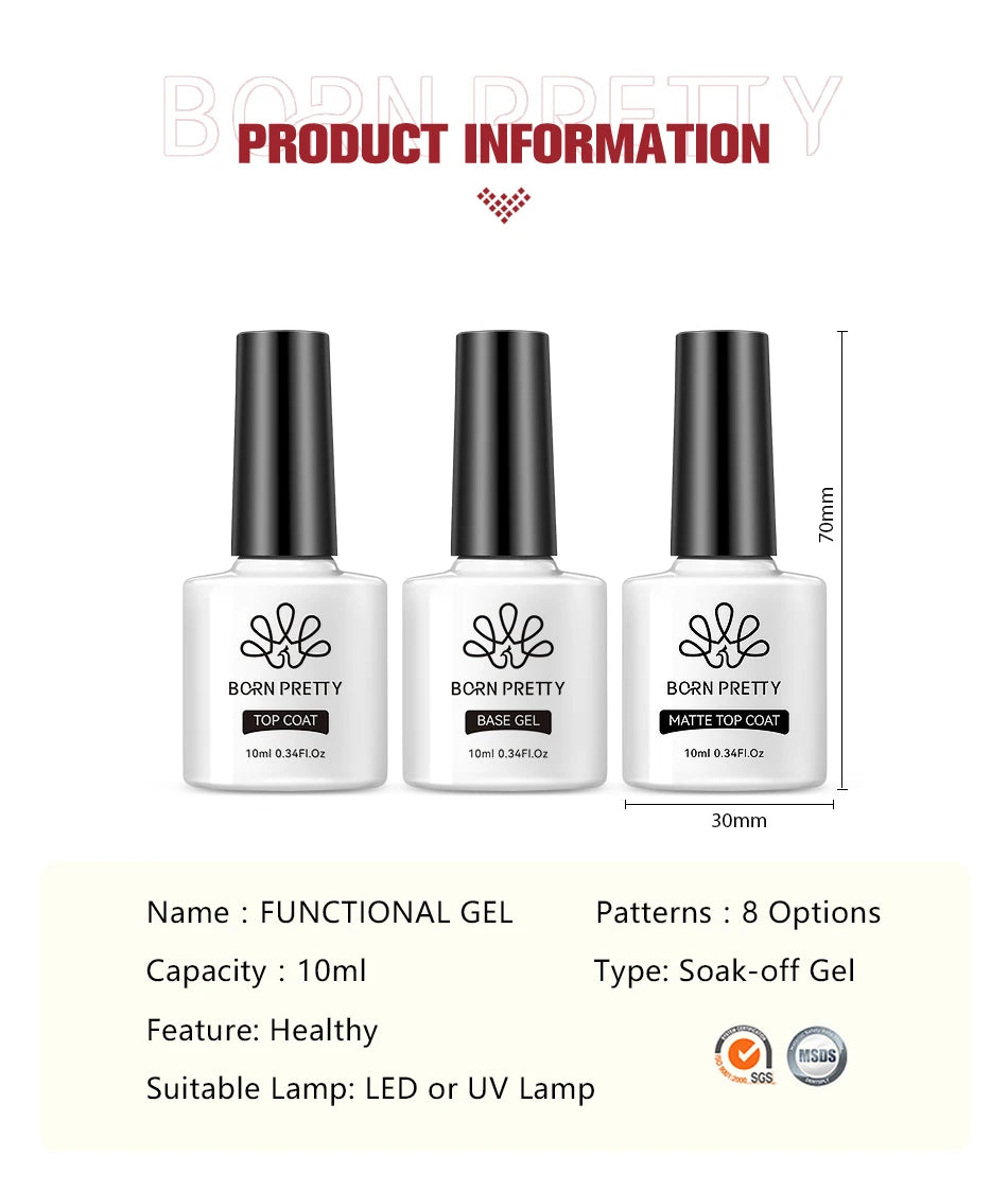 BORN PRETTY 10ML Gel de Base Super