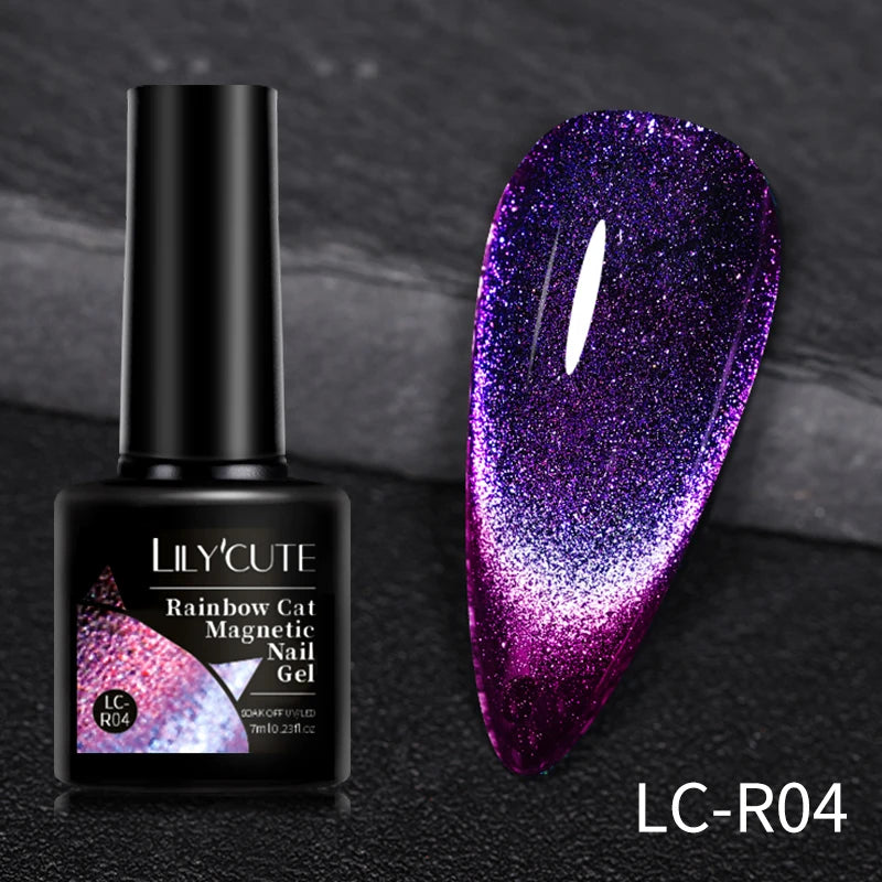 LILYCUTE 7ml 9D chat magnétique Gel vernis à ongles aimant irisé Semi Permanent tremper UV LED manucure pour Nail Art Gel vernis