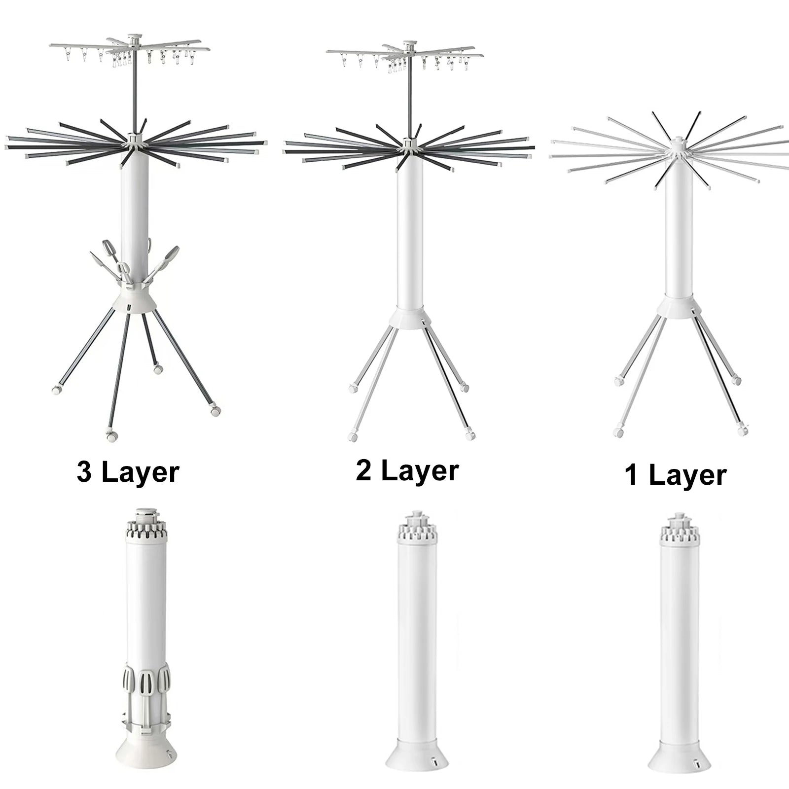 Sèche-linge pliable sur pied Pieuvre T1