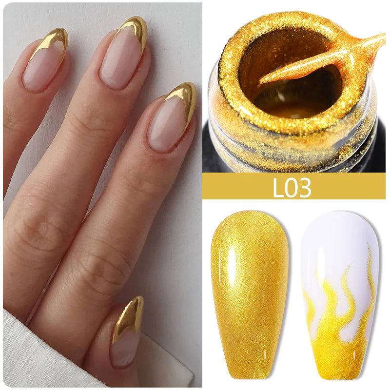 LILYCUTE 5ml blanc noir Liner Gel vernis à ongles coloré français peinture rayure Semi Permanent dessin Nail Art UV Gel vernis