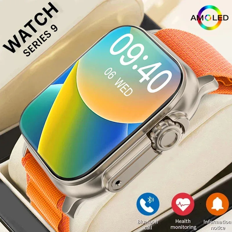 Nouvelle montre intelligente 9 Ultra Gen 2 montre Ultra IWO montre Ultra NFC Smartwatch série 9 appel Bluetooth 2.2 pouces montre de Fitness sans fil