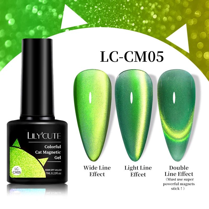 LILYCUTE 7ml 9D chat magnétique Gel vernis à ongles aimant irisé Semi Permanent tremper UV LED manucure pour Nail Art Gel vernis