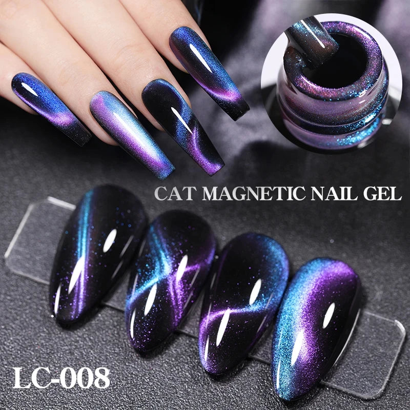 LILYCUTE 7ml 9D chat magnétique Gel vernis à ongles aimant irisé Semi Permanent tremper UV LED manucure pour Nail Art Gel vernis