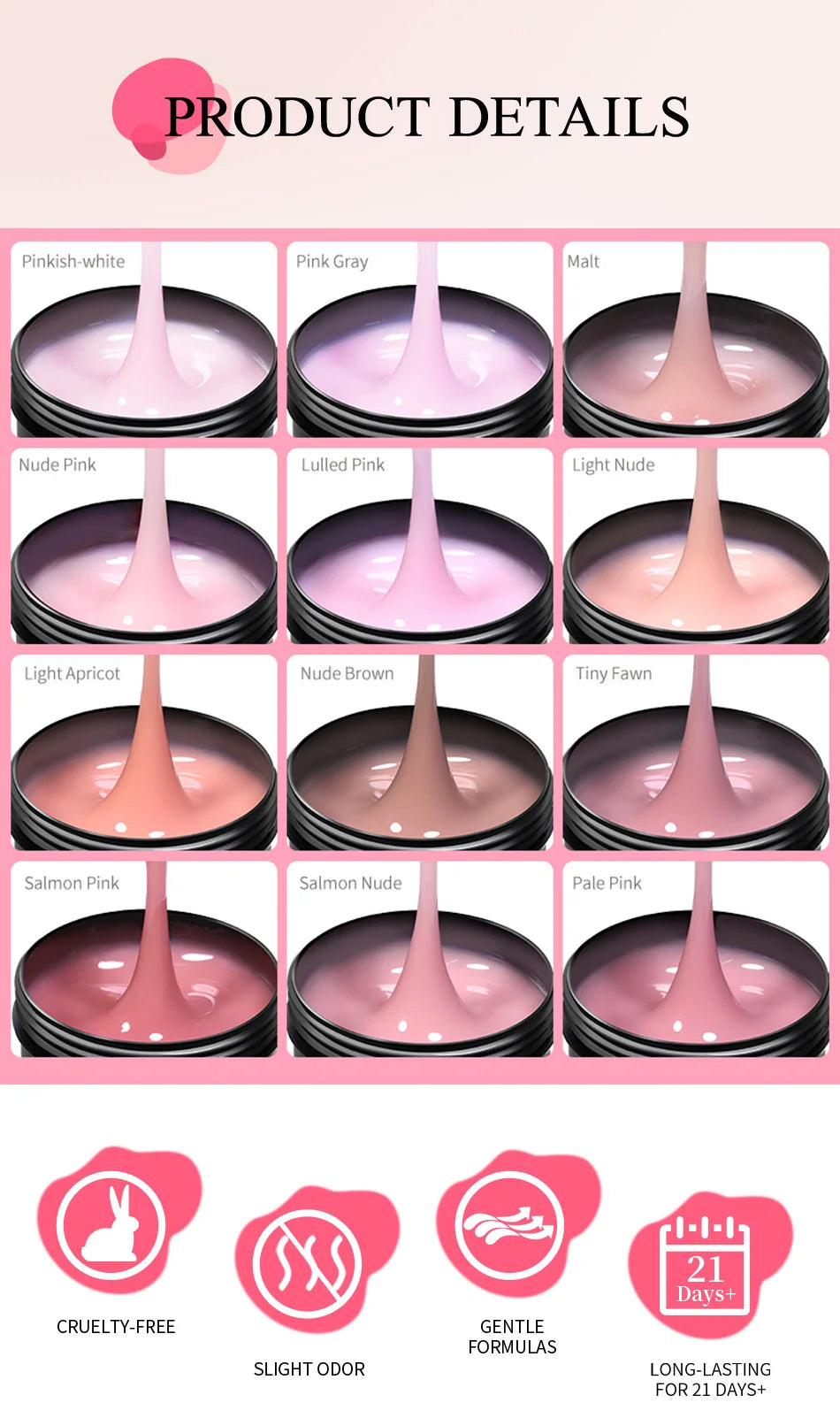 UR SUGAR 150g Gel de gelée Gel d'extension d'ongle blanc laiteux nu rose Construction rapide UV ongles Gels durs Gel de Construction auto-nivelant