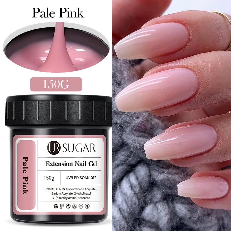 UR SUGAR 150g Gel de gelée Gel d'extension d'ongle blanc laiteux nu rose Construction rapide UV ongles Gels durs Gel de Construction auto-nivelant
