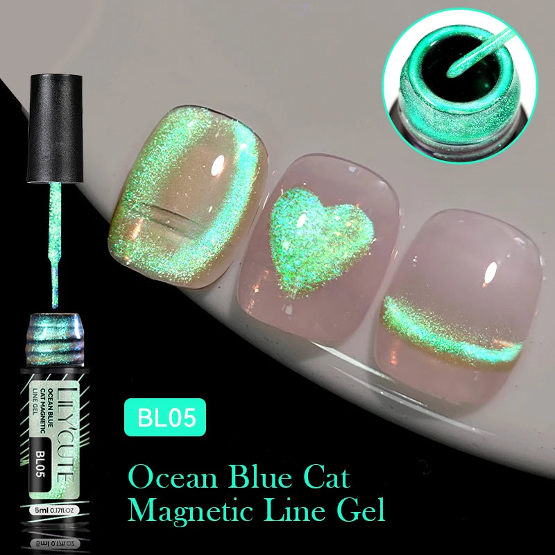 LILYCUTE 7ml 9D chat magnétique Gel vernis à ongles aimant irisé Semi Permanent tremper UV LED manucure pour Nail Art Gel vernis