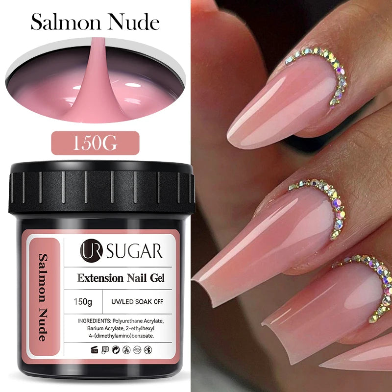 UR SUGAR 150g Gel de gelée Gel d'extension d'ongle blanc laiteux nu rose Construction rapide UV ongles Gels durs Gel de Construction auto-nivelant