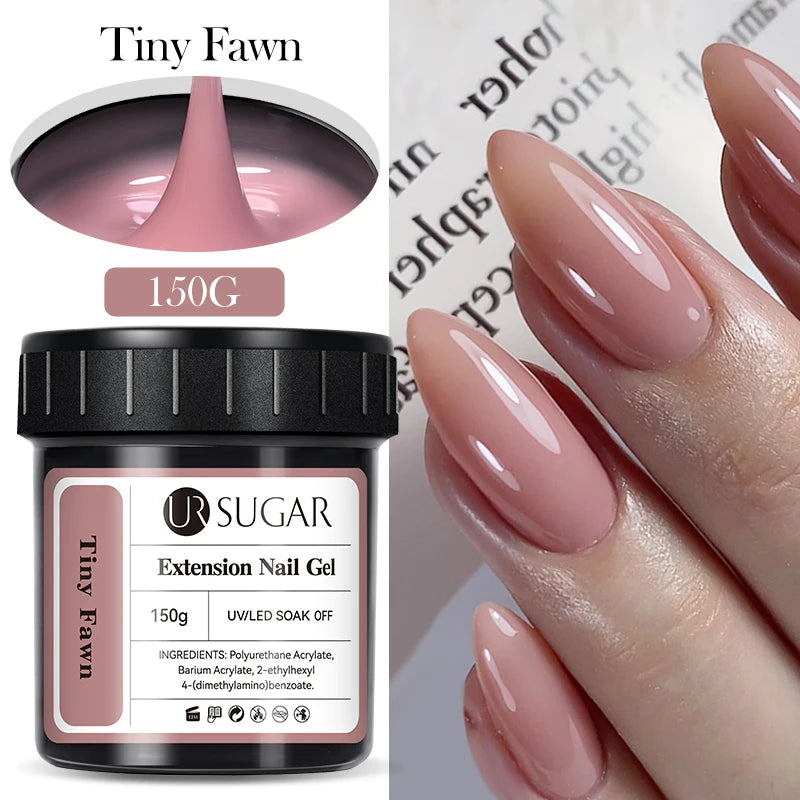 UR SUGAR 150g Gel de gelée Gel d'extension d'ongle blanc laiteux nu rose Construction rapide UV ongles Gels durs Gel de Construction auto-nivelant
