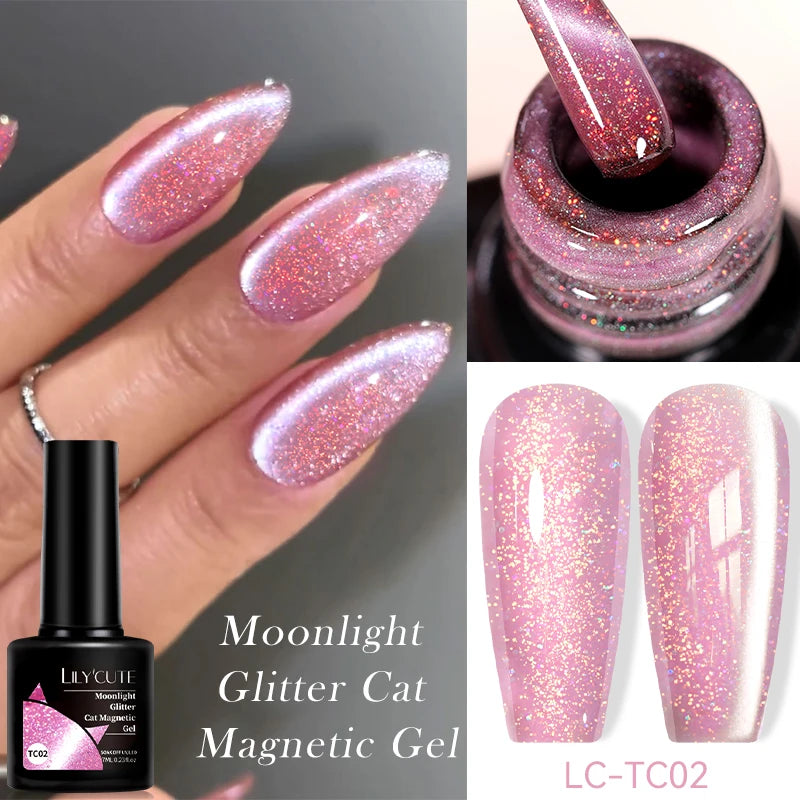 LILYCUTE 7ml 9D chat magnétique Gel vernis à ongles aimant irisé Semi Permanent tremper UV LED manucure pour Nail Art Gel vernis