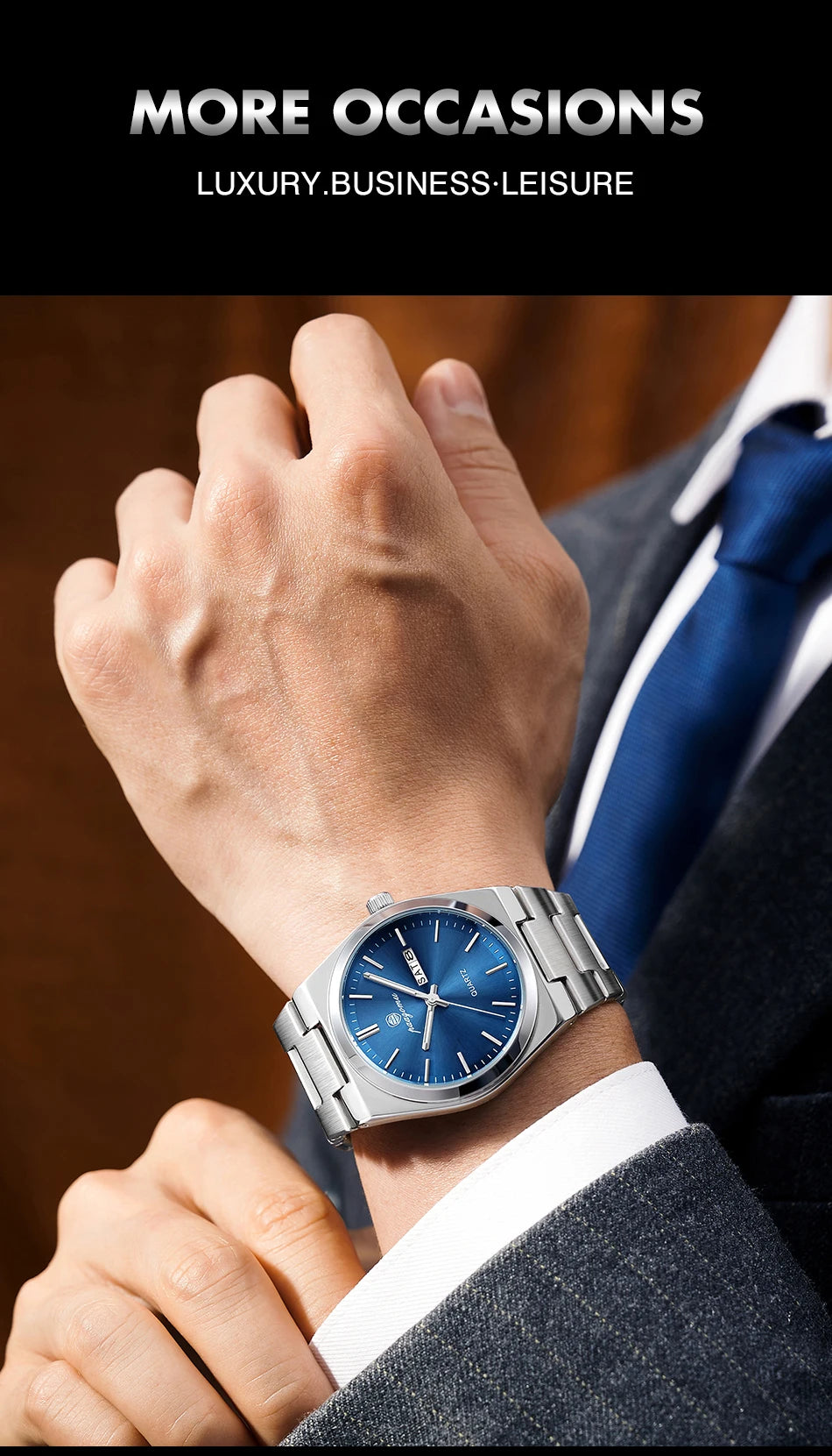 PENGAGAR luxe Quartz homme montre-bracelet Sport hommes montres étanche lumineux Date semaine acier inoxydable montre pour hommes mâle Reloj + boîte