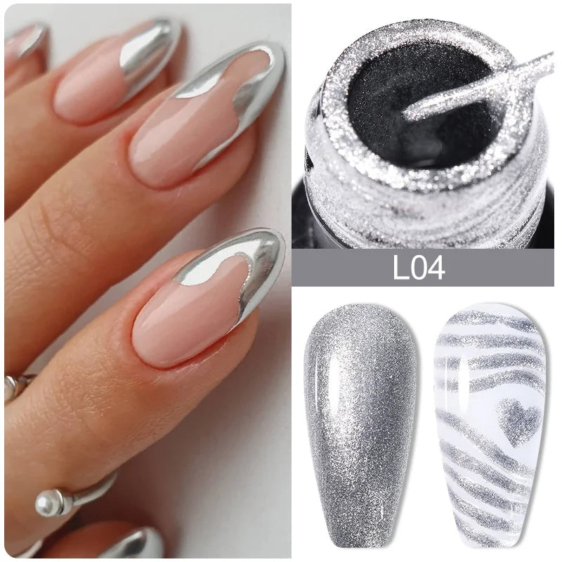 LILYCUTE 5ml blanc noir Liner Gel vernis à ongles coloré français peinture rayure Semi Permanent dessin Nail Art UV Gel vernis