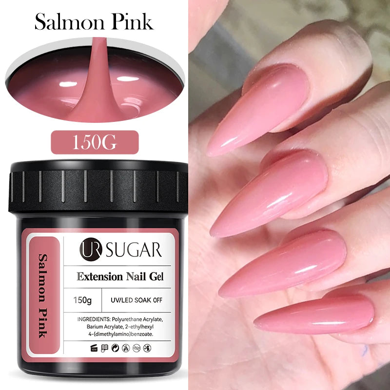 UR SUGAR 150g Gel de gelée Gel d'extension d'ongle blanc laiteux nu rose Construction rapide UV ongles Gels durs Gel de Construction auto-nivelant