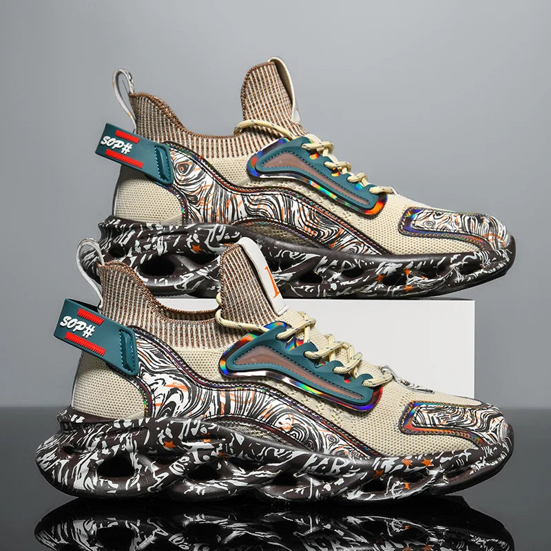 Baskets de luxe pour hommes, chaussures de course respirantes