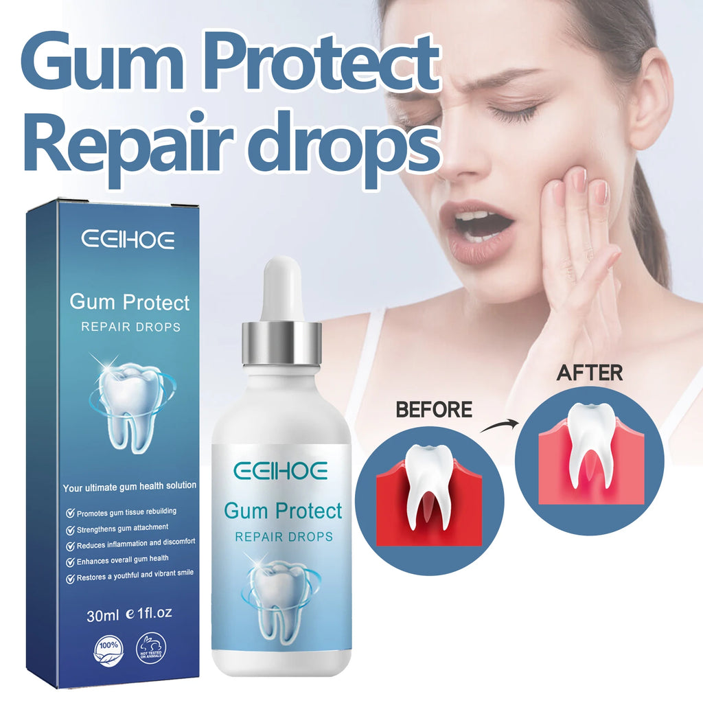 Sérum de réparation rapide des gencives, soulage efficacement l'allergie dentaire, carie dentaire, nettoyage des dents, dentifrice, soulage les gouttes de dommages dentaires