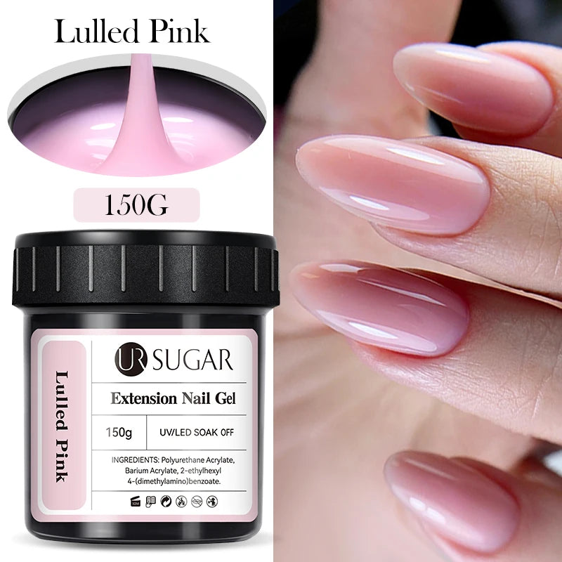 UR SUGAR 150g Gel de gelée Gel d'extension d'ongle blanc laiteux nu rose Construction rapide UV ongles Gels durs Gel de Construction auto-nivelant