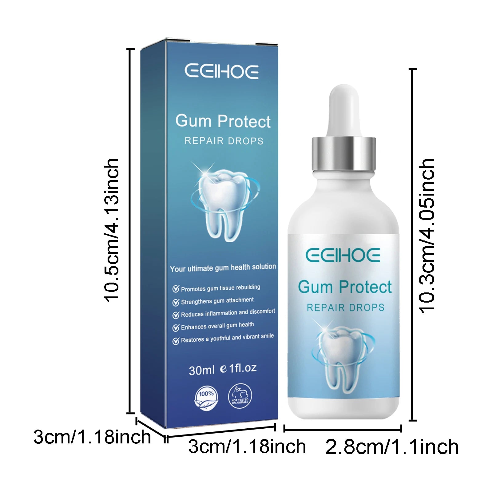 Sérum de réparation rapide des gencives, soulage efficacement l'allergie dentaire, carie dentaire, nettoyage des dents, dentifrice, soulage les gouttes de dommages dentaires