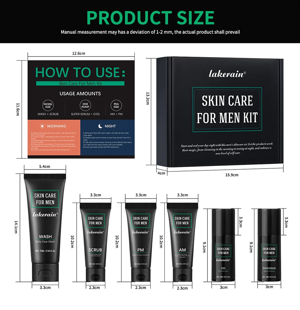 Kit de soins de la peau pour hommes