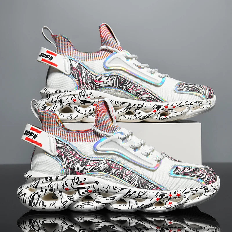 Baskets de luxe pour hommes, chaussures de course respirantes