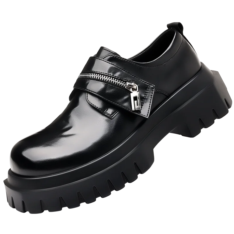 Chaussures pour hommes avec semelle épaisse augmentant la hauteur à la mode en plein air chaussures formelles décontractées et d'affaires chaussures pour adultes tendance minimaliste