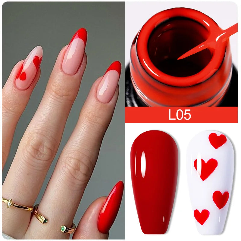 LILYCUTE 5ml blanc noir Liner Gel vernis à ongles coloré français peinture rayure Semi Permanent dessin Nail Art UV Gel vernis