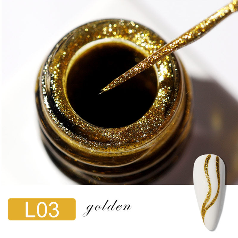 LILYCUTE 5ml blanc noir Liner Gel vernis à ongles coloré français peinture rayure Semi Permanent dessin Nail Art UV Gel vernis