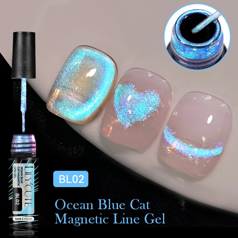 LILYCUTE 7ml 9D chat magnétique Gel vernis à ongles aimant irisé Semi Permanent tremper UV LED manucure pour Nail Art Gel vernis