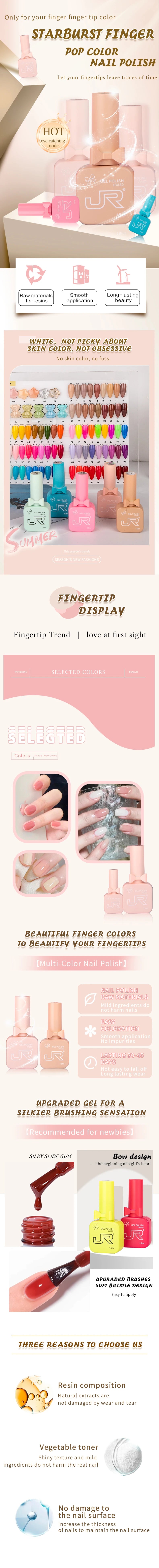 JR-Ensemble de Verhéritage à Ongles Gel UV LED, Rouge, Rose, Nude, à Tremper, à Faire Soi-Même, pour la Maison, Couche de Base, Cadeaux, 15ml, 9 Pièces