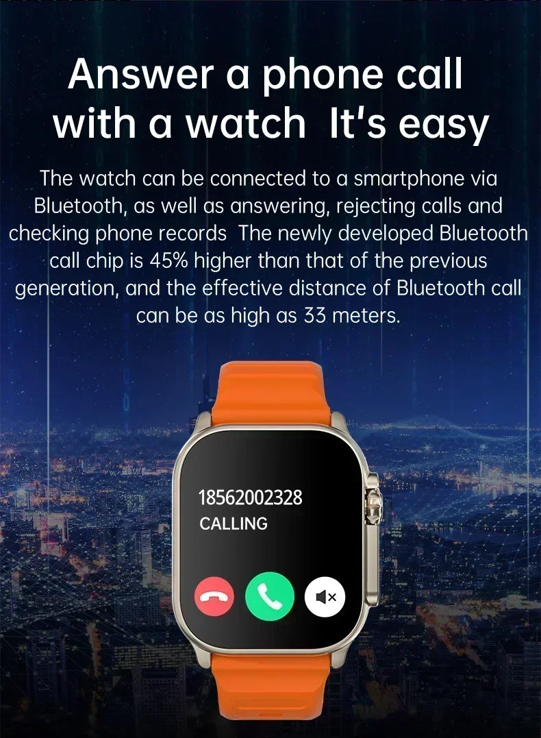 Nouvelle montre intelligente 9 Ultra Gen 2 montre Ultra IWO montre Ultra NFC Smartwatch série 9 appel Bluetooth 2.2 pouces montre de Fitness sans fil