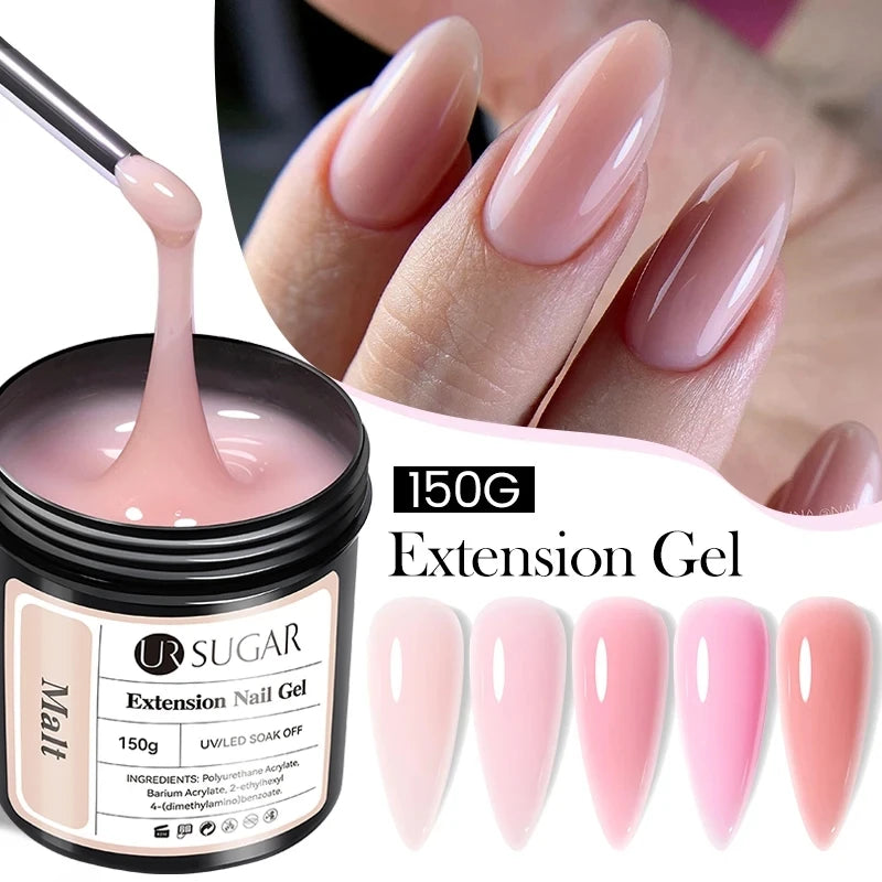 UR SUGAR 150g Gel de gelée Gel d'extension d'ongle blanc laiteux nu rose Construction rapide UV ongles Gels durs Gel de Construction auto-nivelant