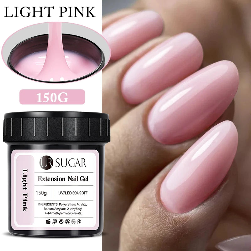 UR SUGAR 150g Gel de gelée Gel d'extension d'ongle blanc laiteux nu rose Construction rapide UV ongles Gels durs Gel de Construction auto-nivelant
