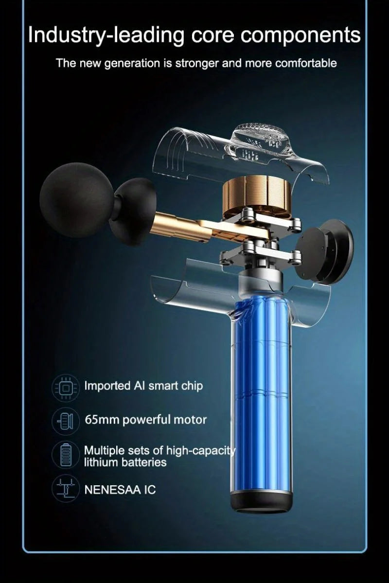 Pistolet de Massage Portable à vibrations pour Fascia, pour le corps, le cou, le dos,