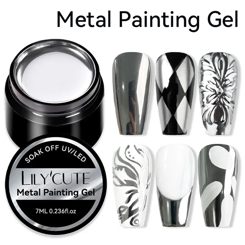 LILYCUTE 5ml blanc noir Liner Gel vernis à ongles coloré français peinture rayure Semi Permanent dessin Nail Art UV Gel vernis